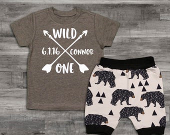 Baby Boy Clothes Wild One Birthday Boy Outfit Set, Wild One Shirt Set, 1st Birthday Outfit, First Birthday Shirt, First Birthday Boy Outfit