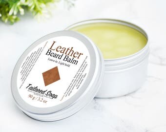 Beard Balm - Leather Anniversary For Him - Tin Beard Stuff - Gifts For Him - Dad, Brother, Boyfriend - Men's Grooming - Facial Hair - 100 ml