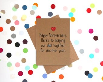 Funny anniversary card, Funny love card, Funny marriage card, One year anniversary card, wedding anniversary card, funny love cards