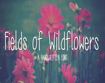 Digital Font Download Handwritten For Commercial Use Fields Of Wildflowers Digital Font Download Handwritten For Commercial Use Fields Of Wildflowers