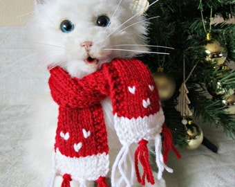 Pet costume Dog christmas scarf for cat Pet christmas outfit Dog lover gifts Cat santa scarf Dog Cat outfits Pet christmas costume