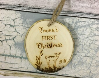 First Christmas Ornament, Babys First Christmas Ornament, Personalized Christmas Ornaments, Personalized Ornament, Engraved Xmas Ornaments