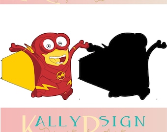 Flash svg, Cricut, digital download, Disney svg files, minion svg, minions party supplies, superhero svg, minion superhero, the flash svg