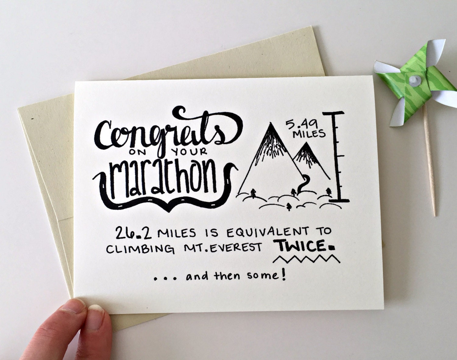 Marathon Card / Congratulations Marathon / Marathon Runner