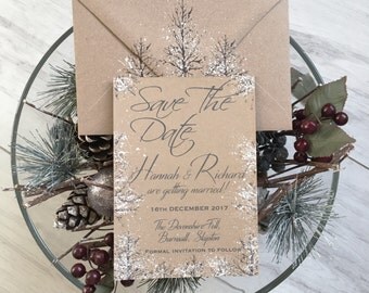 Winter Wedding,Winter Save The Date,Winter Wedding Save the Date Card,Save the date Invitations,Save the Date Card,Snow Wedding,