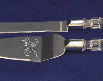 Beauty and the Beast wedding knife customized with your names and date on the knife