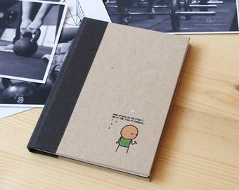 Fitness planner | Exercise planner | Fitness journal | Workout planner | Workout journal | Gym planner | Crossfit journal | A6 | Kraft cover