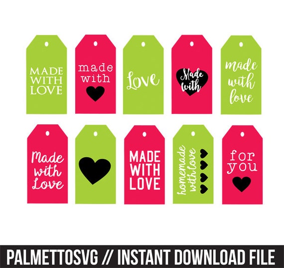 Download made with love gift tags labels svg dxf jpeg png file stencil