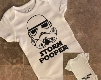 Star Wars Baby Onesie - Storm Pooper - The Dark Side Star Wars Onesie - Stormtrooper Onesie - The Empire Strikes Back - Storm Trooper Unisex