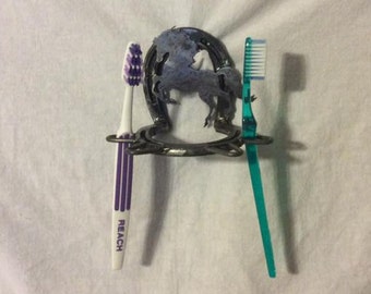 Horseshoe Toothbrush and Cup Holder