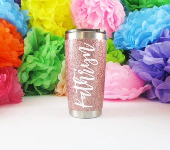 Rose Gold Custom Travel Mug
