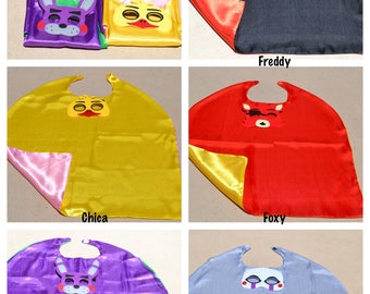 Five Nights at Freddy's Cape and Mask - Great for Child Kids Boy Toddler Birthday Party Outfit. Personalized Name Available