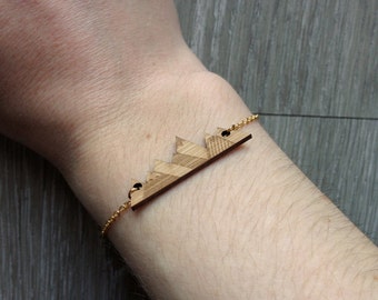 Origami mountain Gold Bracelet