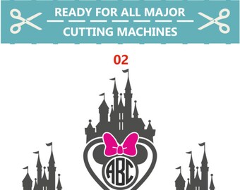 Free Free 128 Monogram Disney Castle Svg SVG PNG EPS DXF File