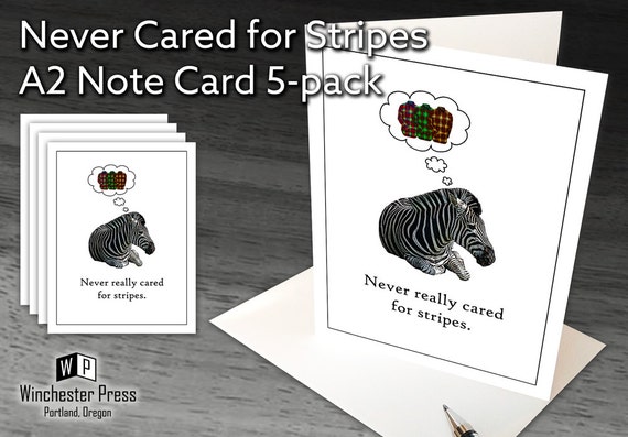 Funny Stationary for Men Funny Note Cards Plaid Notecards