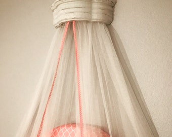 Bed crown, crib crown, bed canopy, crib canopy
