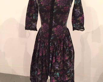 Betsey Johnson 80s punk label dress / size P