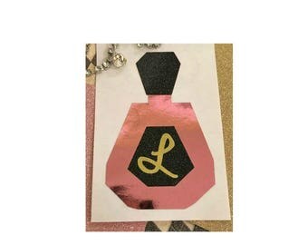 Perfume decal, Fashion decal, Yeti decal for women, Laptop decal, Decals for Yeti cups, Monogram decals, Rose gold decal