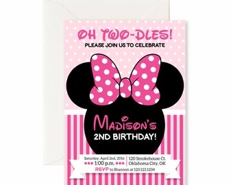 Minnie Mouse Birthday Invitation