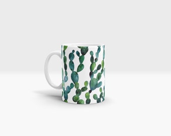 Cactus Mug. 11oz Ceramic Mug.