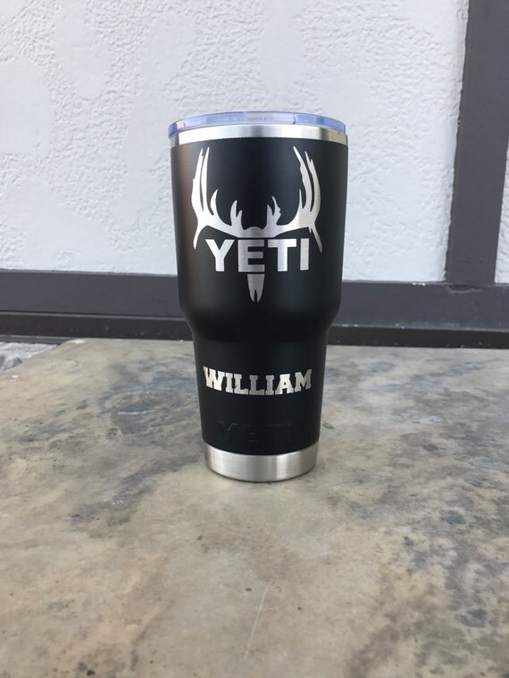 Deer Skull Antlers YETI Cup Custom Made Powder by batreasures85 Deer Skull Antlers YETI Cup Custom Made Powder by batreasures85
