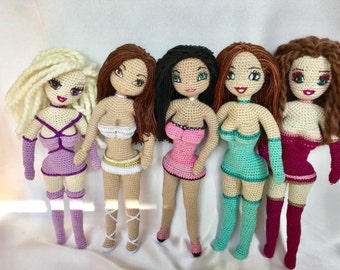 Crochet Doll Pattern. Kim Doll. PDF instant download