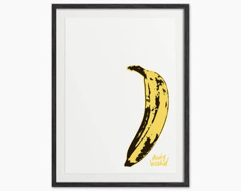 Andy Warhol Banana Print - Velvet Underground Album Artwork Banana Art Print - Andy Warhol Banana Art - Modern Home Decor