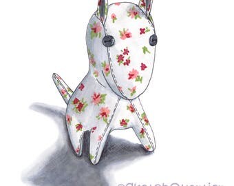 Hand Painted Cute Dog Toy digital clipart with transparent background for instant digital download.