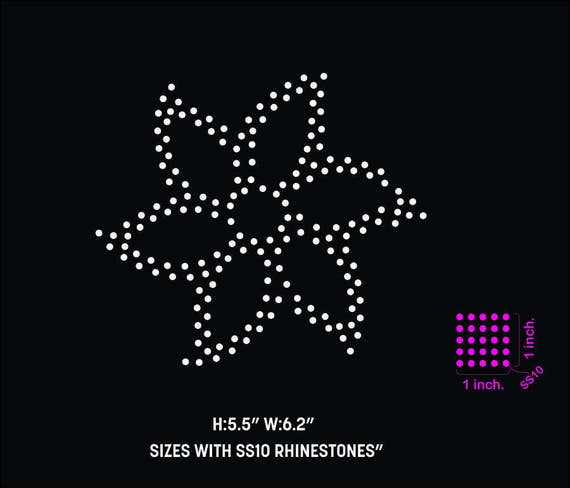 Download Flower rhinestone template digital download, svg, eps ...
