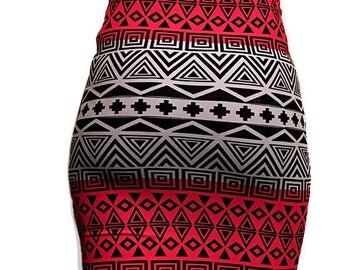 Tribal Print Skirt, African Print Skirt, Tribal Midi Skirt, Tribal Mini Skirt, Printed Skirt,Tribal Pencil Skirt,African Pencil Skirt,Skirt