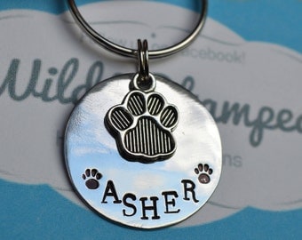 Dog ID Tag, Pet Tags, Personalized Dog Tag, Custom Dog Tags, Handstamped, Metal Stamped, Dog Mom, Dog Tags For Dogs.