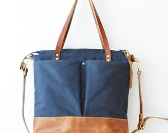 navy blue travel bag