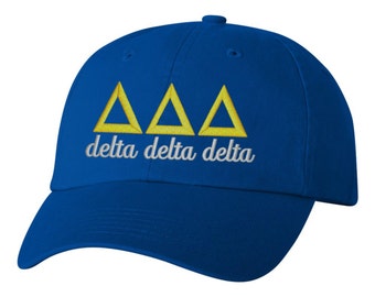 Delta Delta Delta, Tri Delta, Delta Delta Delta hat, Tri Delta hat, Tri Delta clothing, sorority hat, greek hat, big little hat