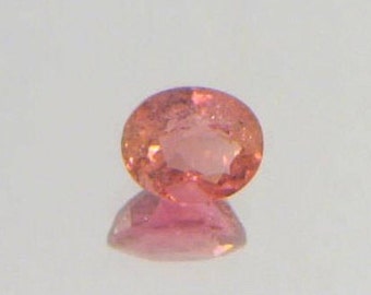 Pink Red Rubellite Tourmaline Faceted 7.5x6.3mm Oval I1 Clarity Gem 1.46 carat