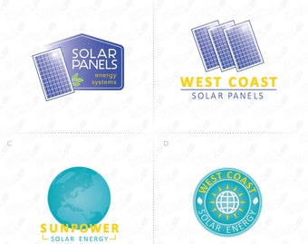 Solar Logo, Solar Panel Logo, Solar Energy Logo, Globe Logo, Earth Logo, Earth Day 2017, Renewable Energy Logo, Solar Company Logo, Sunpower