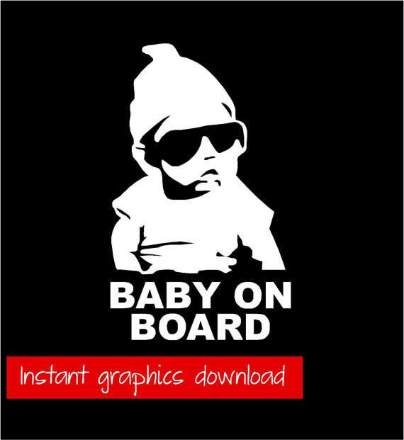 Download Baby On Board Car Decal SVG File Instant Download