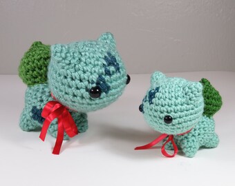 Ready to Ship - JUMBO Chibi Pokemon Amigurumi - Bulbasaur. Pokemon Plush. Bulbasaur Plush. Pokemon Gift. Anime Gift. Pokemon Party. Cosplay