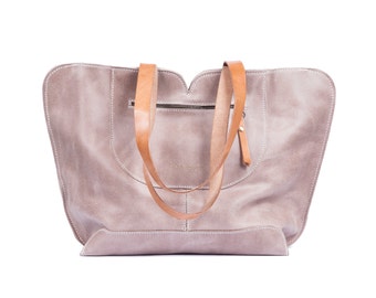 Leather Bag / Oversize Bag / Beige Leather Bag / Leather Handbag / Tote Leather Bag / Designers Bags / Totes / Women Gifts / Gifts For Her