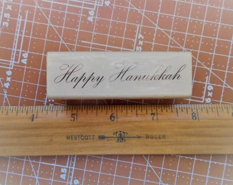 Happy Hanukkah Rubber Stamp by Craftsmart