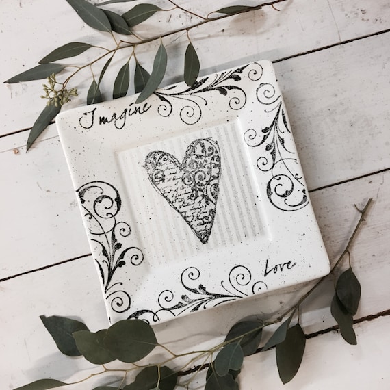 Hand Painted Personalized Wedding Pottery Couple's