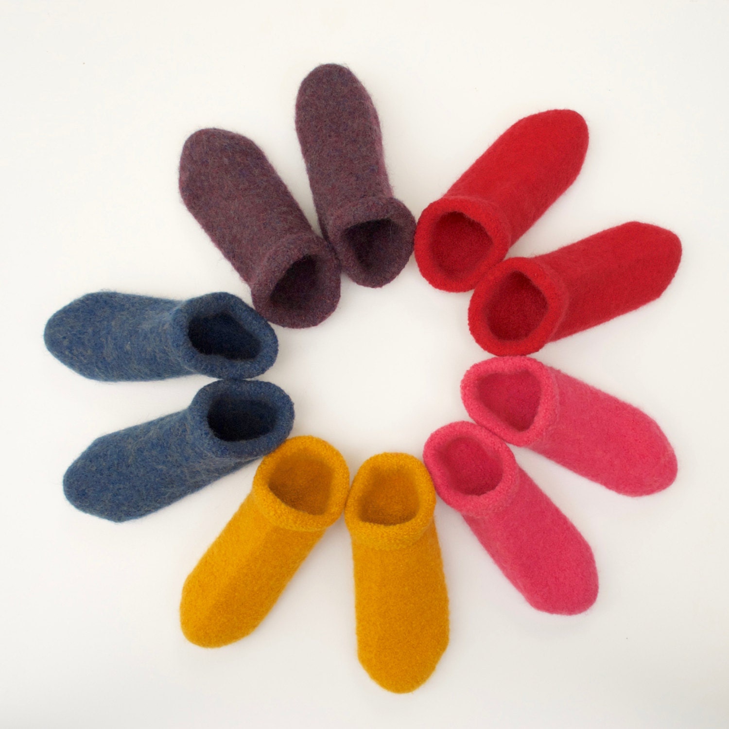 ON SALE Boiled Wool Slippers - Clogs made from Felted Merino Wool ...