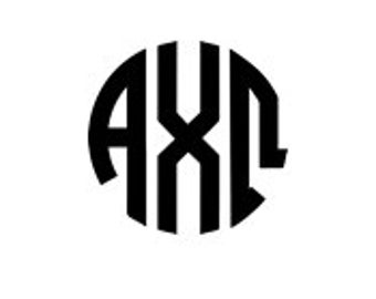 Alpha Chi Omega Sorority Circle Monogram PNG / SVG Download - Digital Cutting Files, Use With Silhouette, Cricut + Other Cutting Machines