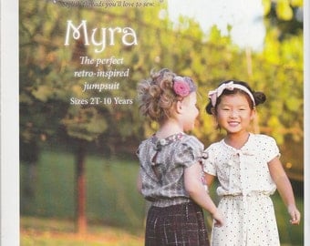 Girls' Jumpsuit Pattern Myra by Violette Field Threads Sizes 2T - 10 Uncut