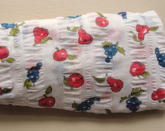fruit print vintage cotton fabric -- 44 wide by 1 1/8 yards