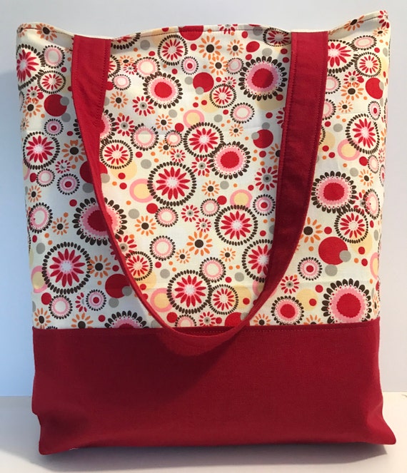 red print tote/shoulder purse