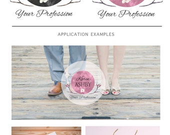 Watercolor logo design, Logo design custom, Template photography logo, Logo branding design, Logo designer, Logo design branding Custom logo