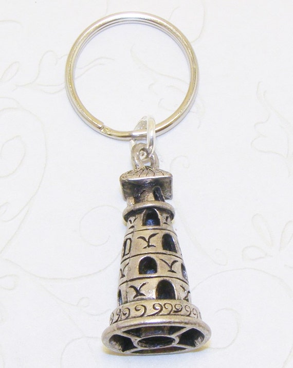 Silver Lighthouse KeychainLighthouse Key by 24sevenjewelry on Etsy