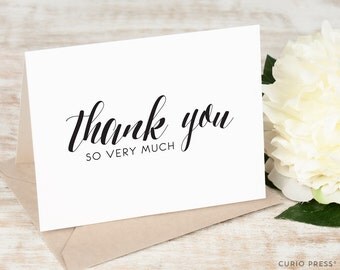 Personalized Note Card Set / Wedding Gift / Wedding Thank You Card / Personalised Stationery / Stationary / Notecards // SO VERY MUCH