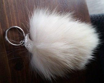Native genuine recycled mixed fur Key holder (Lucky charm)