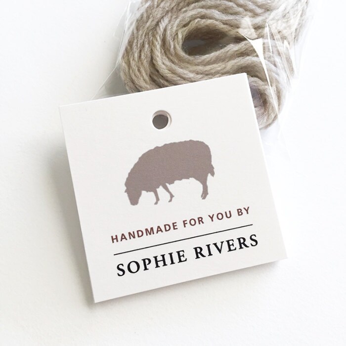 Personalized Knitting Tag Handmade Tags Custom Clothing